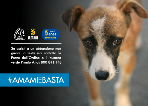 #AMAMIeBASTA – Anas e LNDC ancora insieme contro l’abbandono