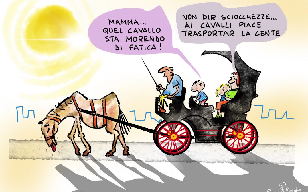 Cavalli – Bruno Bozzetto con LNDC per dire basta alle botticelle